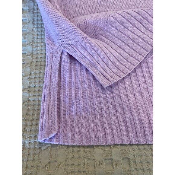 Old Navy Sweater Crewneck Oversized Large Pink Purple Hi Low Hem 55% Cotton - Picture 11 of 11